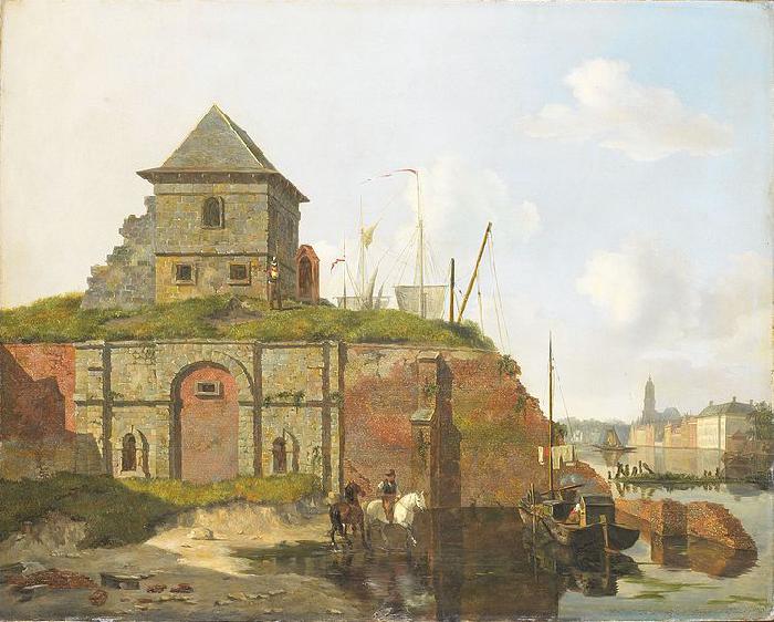 Carel Jacobus Behr Town wall with gunpowder arsenal